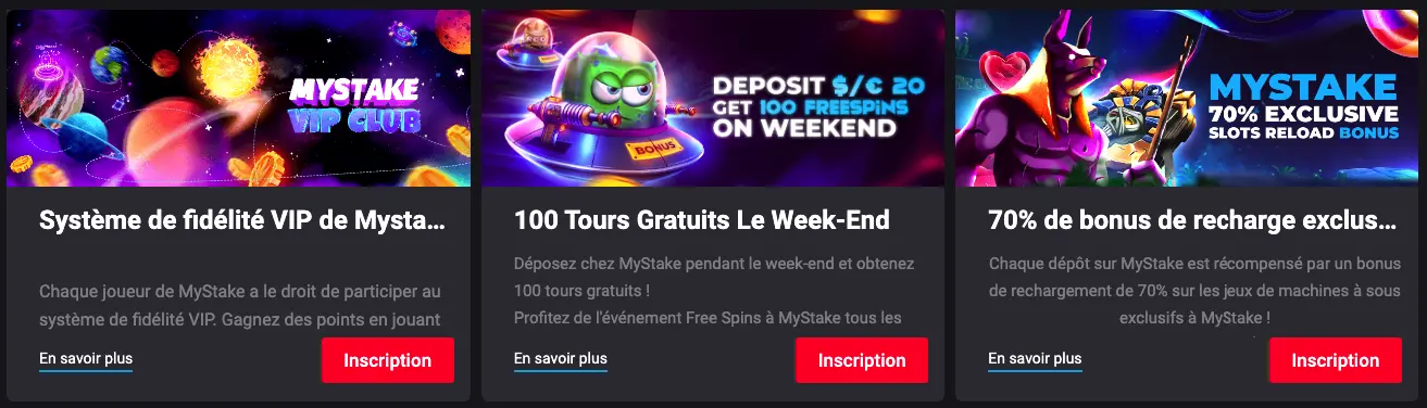 MyStake promotions